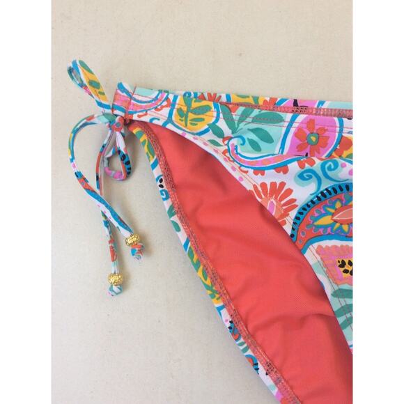 Bleu Rod Beattie String Bikini Bottom Floral Paisley Swimwear - Picture 2 of 9